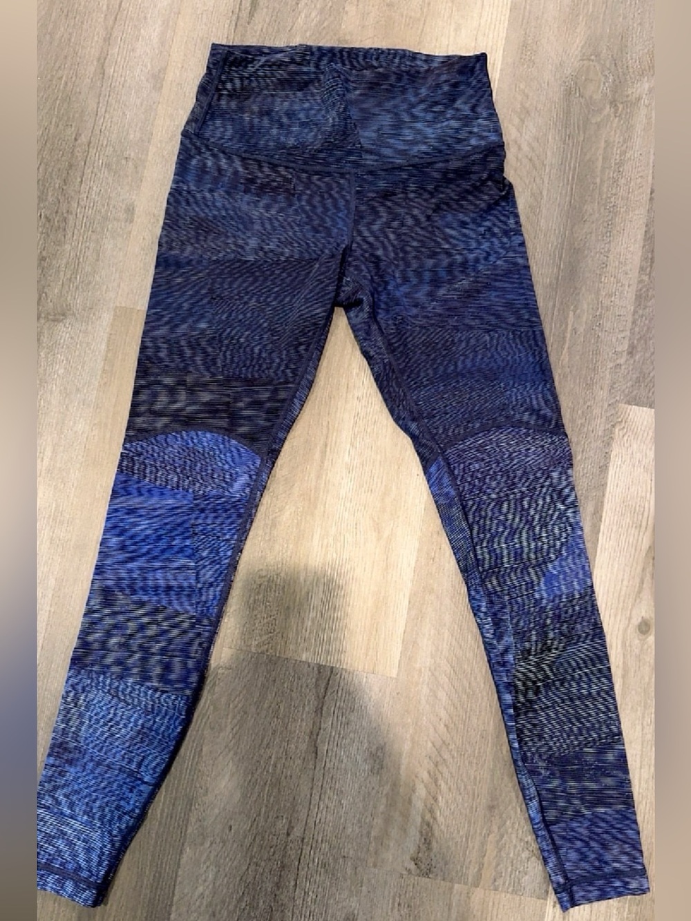 lululemon athletica Blue and Black Textured High-Rise Leggings